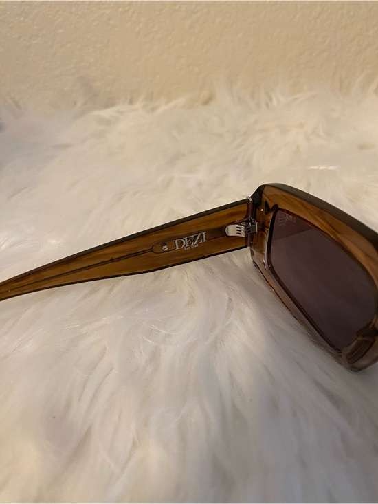 Brown Rectangular Sunglasses - DEZI main image 6